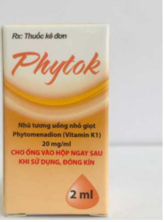 Phytok Nhũ tương uống nhỏ giọt Phytomenadion 20mg/ml CPC1 Hà Nội (Lọ/2ml) 