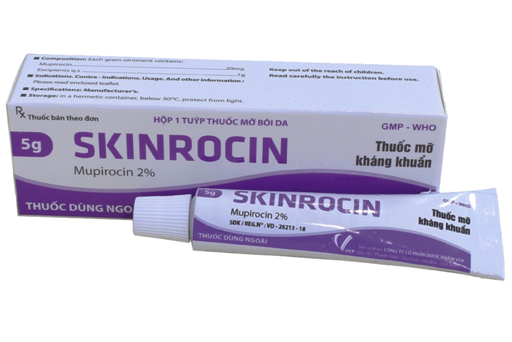 Skinrocin Mupirocin 2% VCP (Tuýp/5g)