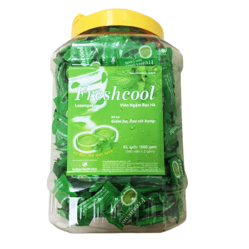 Freshcool kẹo ngậm bạc hà Golden health USA (Lọ/500v) 