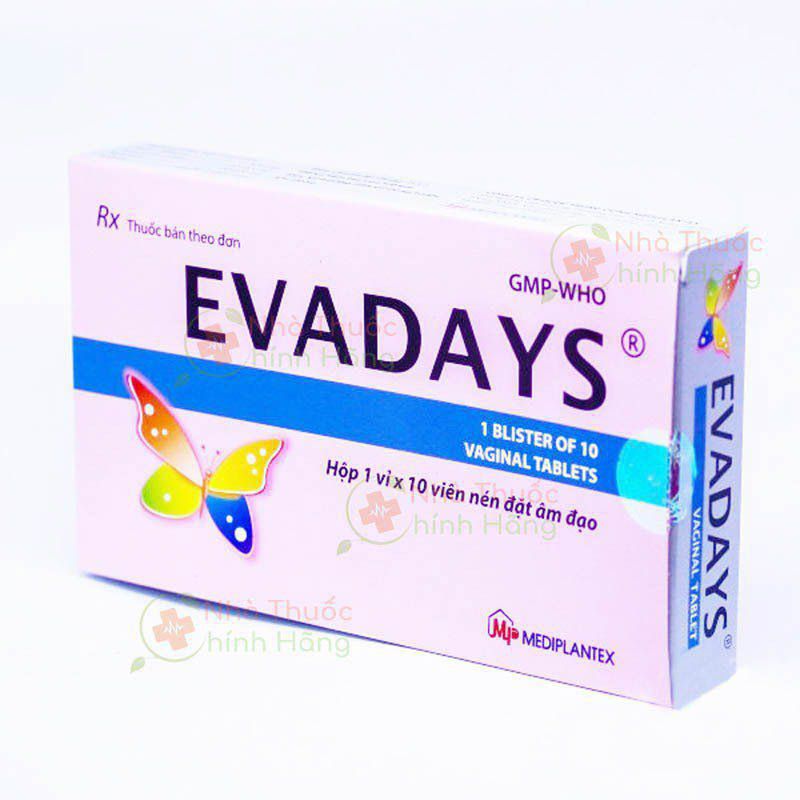 Evadays Metronidazole 500mg Viên Đặt Phụ Khoa Mediplantex (H/10v)