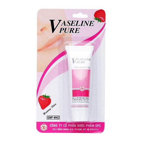 Vaseline Pure Dâu kem dưỡng ẩm OPC (Tuýp/10g)