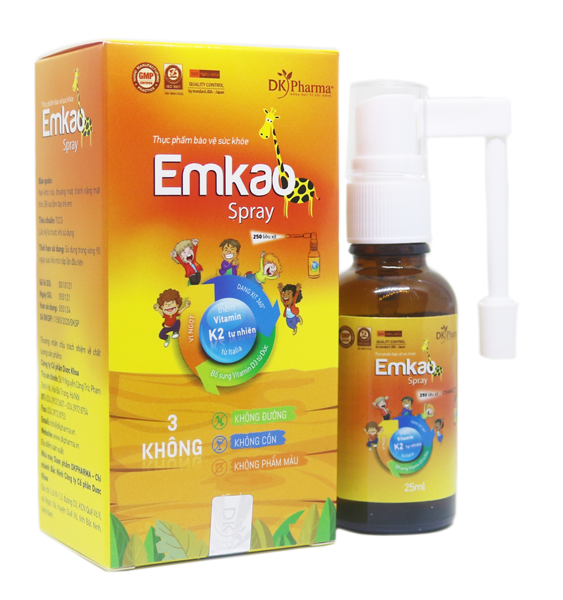 Vitamin D3 K2 MK7 Emkao Spray xịt Dược Khoa (Lọ/25ml)