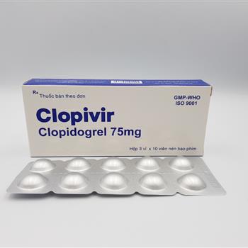Clopivir Clopidrogel 75mg Bình Định (H/30v)