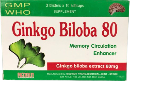 Ginkgo Biloba 80 Medisun (H/30v)