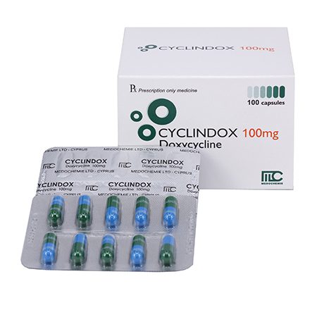 Cyclindox Doxycycline 100mg Medochemie (H/100v)