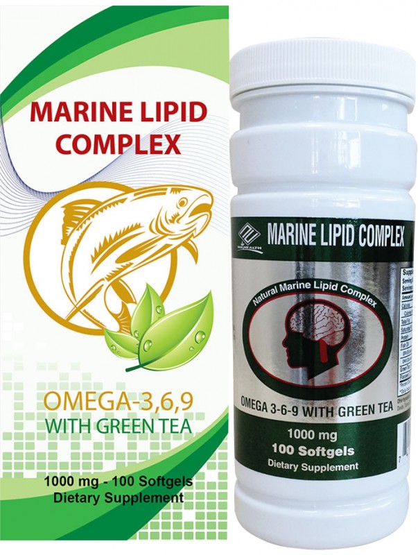 Marine Lipid Complex Omega 3 6 9 Trà xanh Mỹ (Lọ/100v)