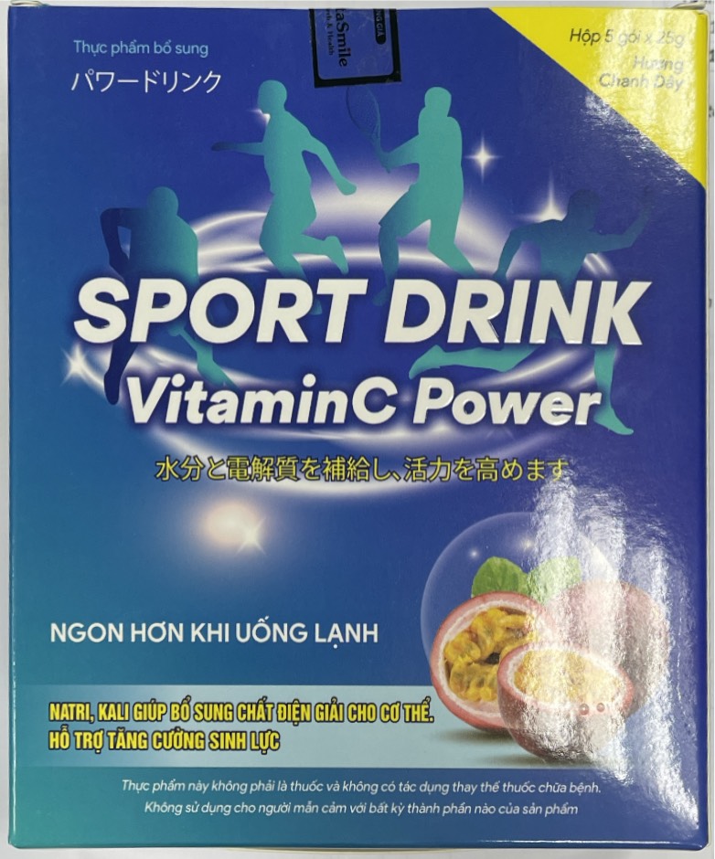 Sport Drink Vitamin C Power Hương Chanh Dây Akopha Pháp (H/5gói/25g)