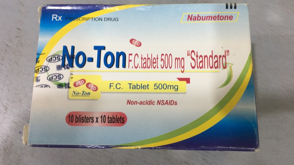 Noton FC 500mg Standard Nabumetone 500mg Đài Loan (Lọ/100v)