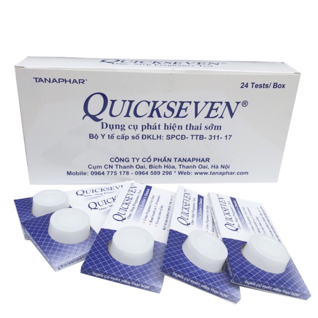 Quickseven Que thử thai Tân Á (H/24que)