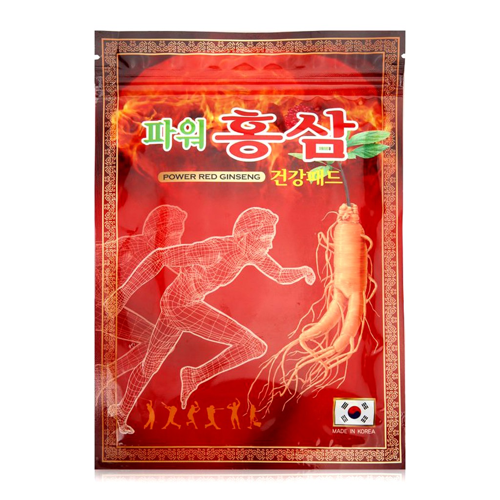 Power red ginseng Cao dán hồng sâm Hàn Quốc (Gói/20miếng)