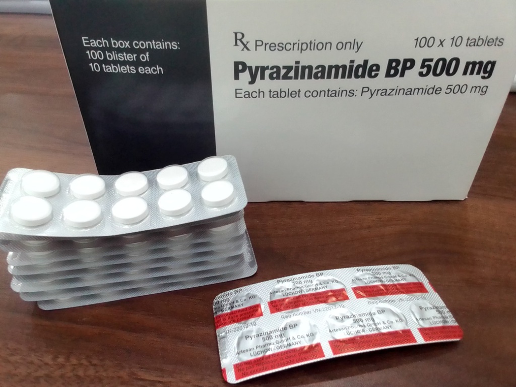 Pyrazinamide BP 500mg Đức (Vỉ/10v) Date 04/2026