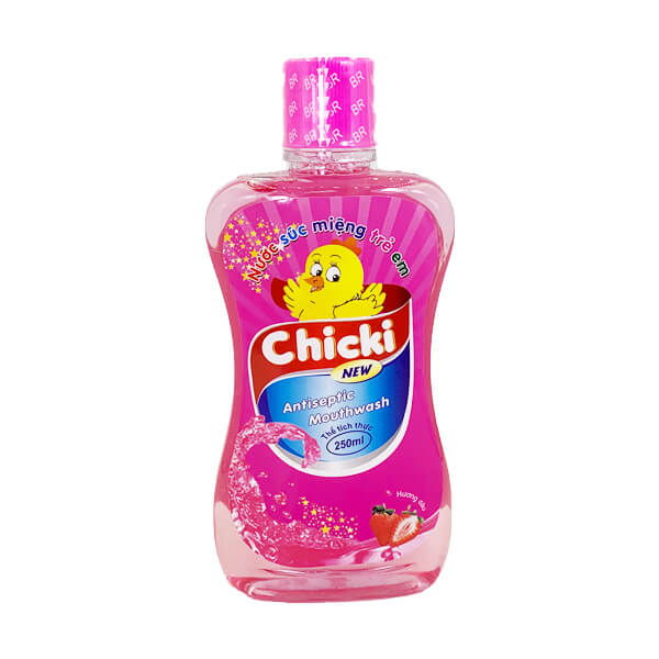 Chicki New Hương Dâu Nước Súc Miệng TE (Chai/250ml)