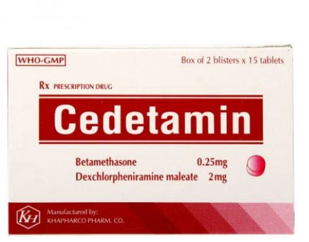 Cedetamin 0,25/2mg Khánh Hòa (H/30v)