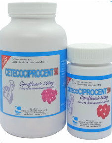 CetecoCiprocent Ciprofloxacin 500mg TW3 (Lọ/100v)