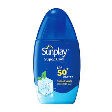 Sunplay Super Cool kem chống nắng SPF 50+ Xanh Rohto (Lọ/30g)