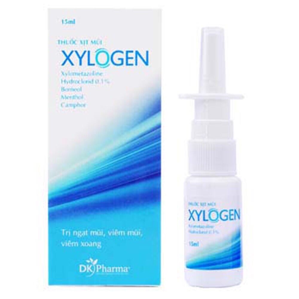 Xylogen Xylometazoline 0.1% Xịt Mũi Dược Khoa (Cọc/10lọ/15ml)