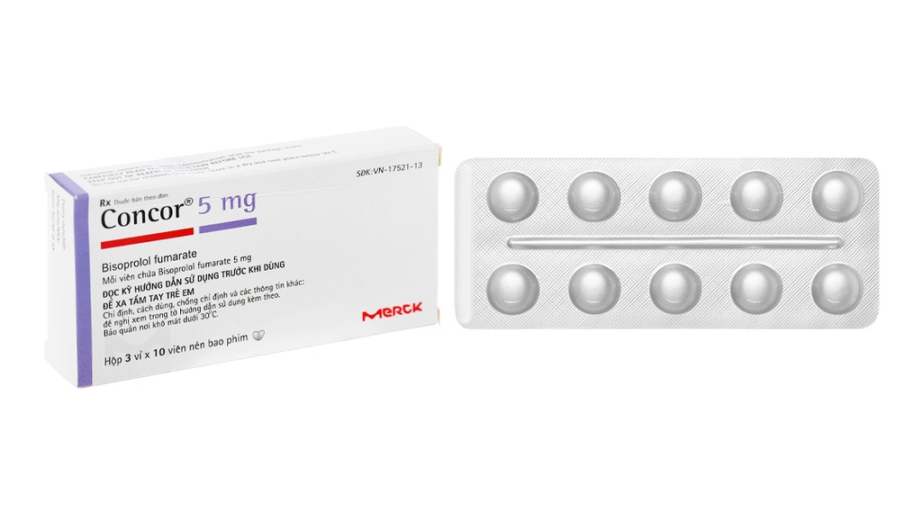 Concor 5mg Bisoprolol Merck (H/30v) 