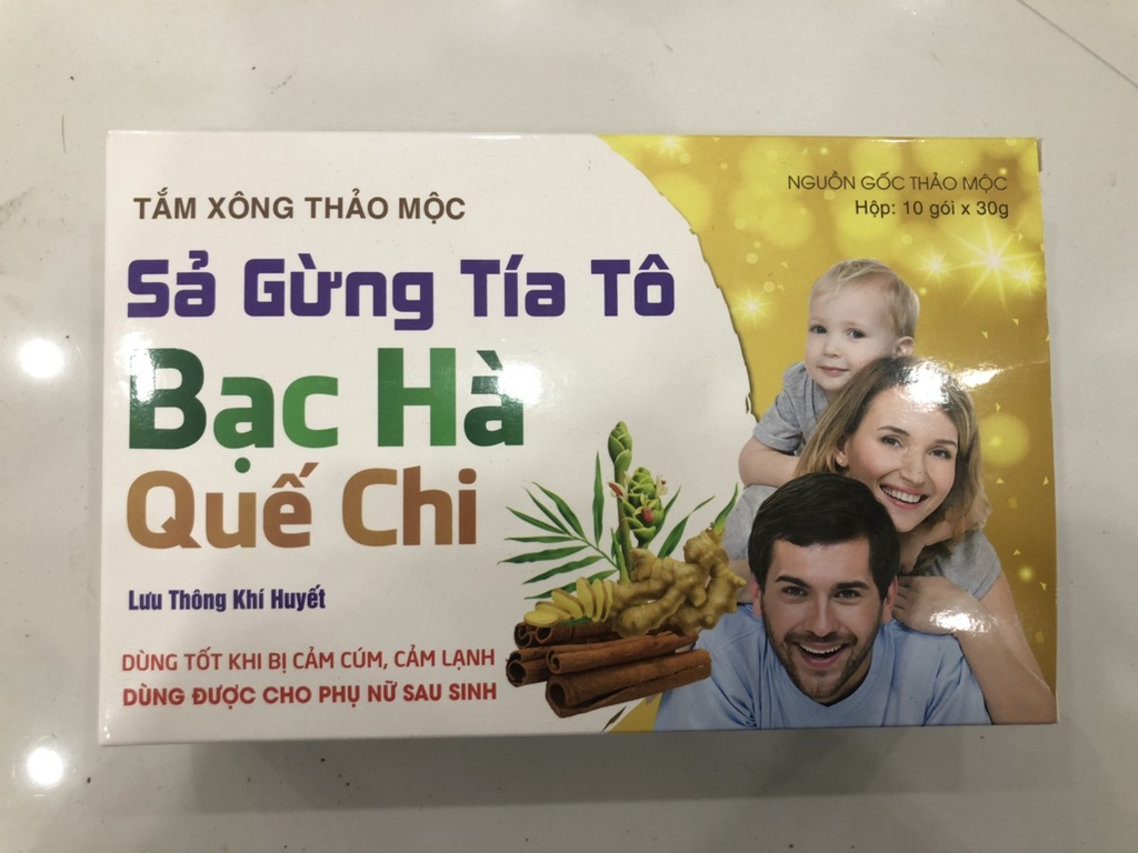 Tắm xông thảo mộc (sả, ngừng, bạc hà, quế chi) DP Delavy (H/10 gói x 30g)