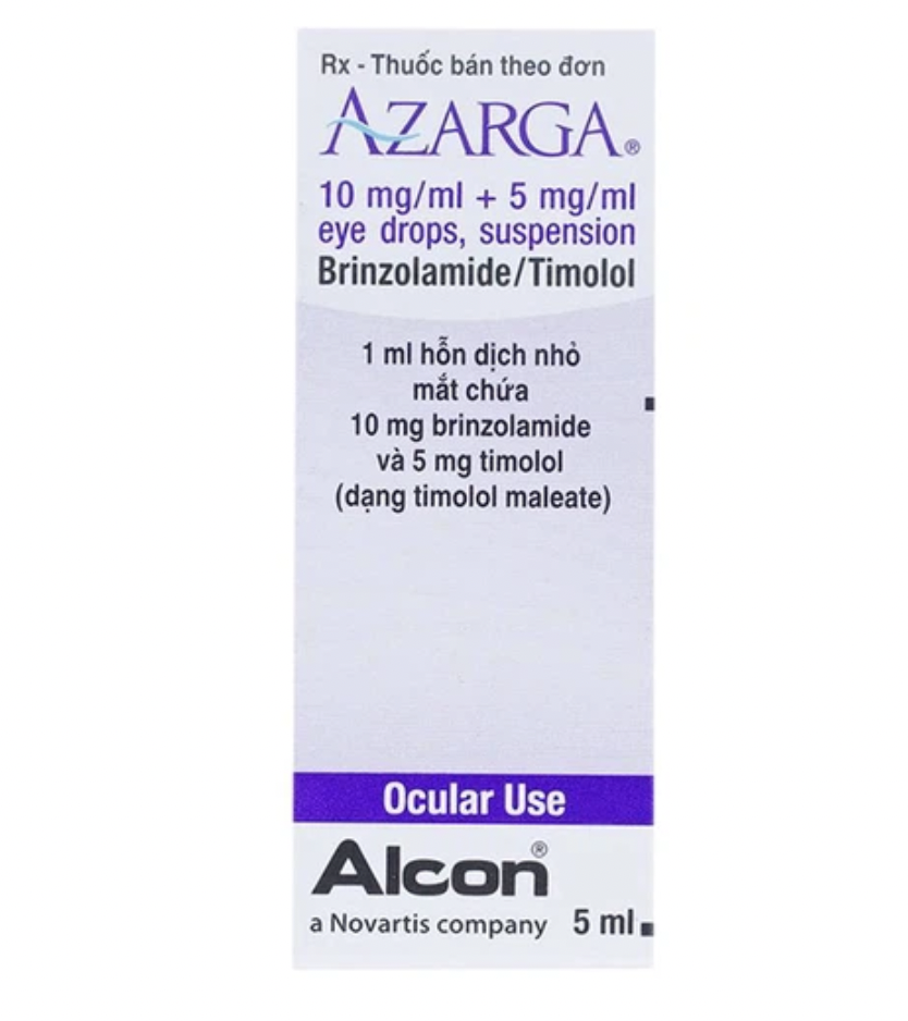 Azarga Brinzalamid/Timolol 5ml Nhỏ Mắt Novartis (Lọ/5ml)