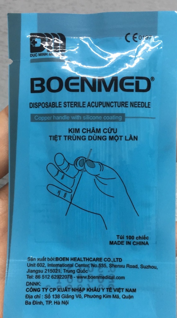 Boenmed Kim Châm Cứu Tiệt Trùng Dùng Một Lần Trung Quốc (Túi/100c)