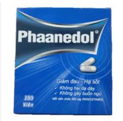 Phaanedol Paracetamol 500mg Xanh dương NIC  (H/180v)