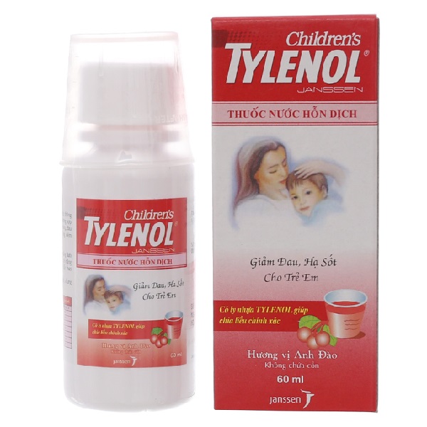 Tylenol Acetaminophen Hỗn Dịch Uống Trẻ Em Vị Anh Đào 60ml Janssen (C/60ml) Date 08/2025