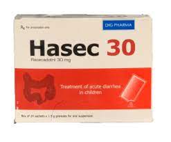 Hasec 30 racecadotril 30mg DHG Hậu Giang (H/24 gói)