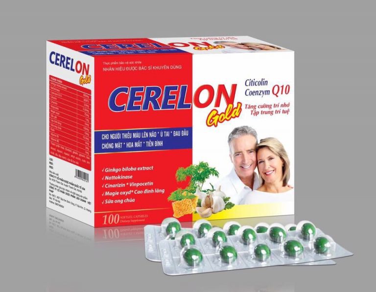 Cerelon Gold Citicolin Coenzym Q10 đỏ trắng Mediusa (H/100v)