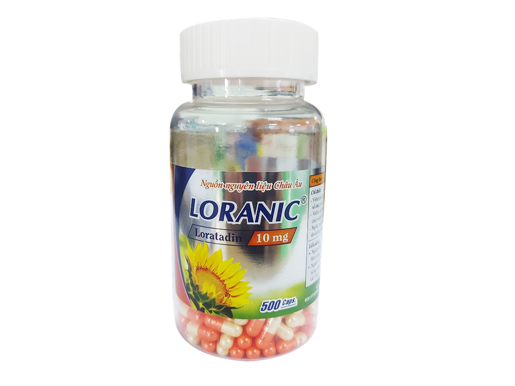 Loranic loratadin 10mg NIC  (Lọ 500 viên)