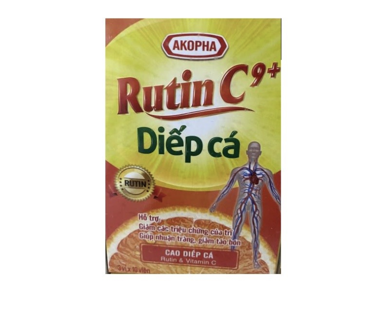 Rutin C 9+ diếp cá Akopha Pháp (H/30v)