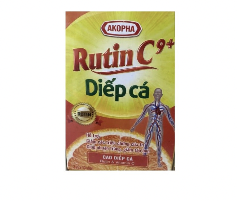 Rutin C 9+ diếp cá Tradiphar (H/30v)