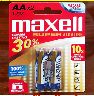 Pin maxell AAx2 1.5V (Vỉ 2 viên)