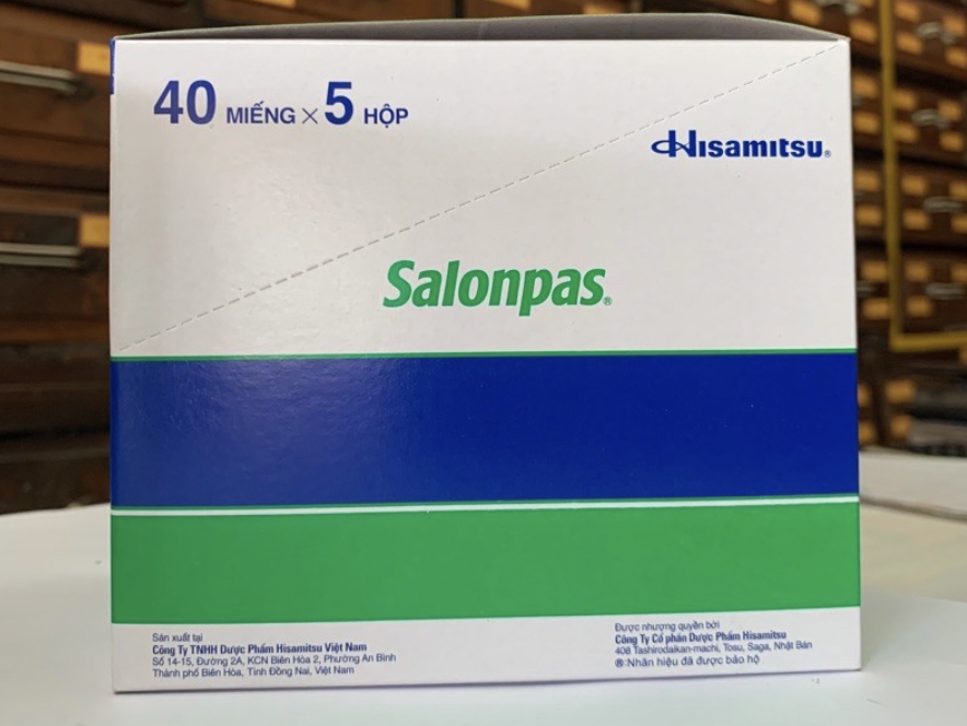 Salonpas dán giảm đau kháng viêm Hisamitsu (H/5h/40miếng) date 08/2025