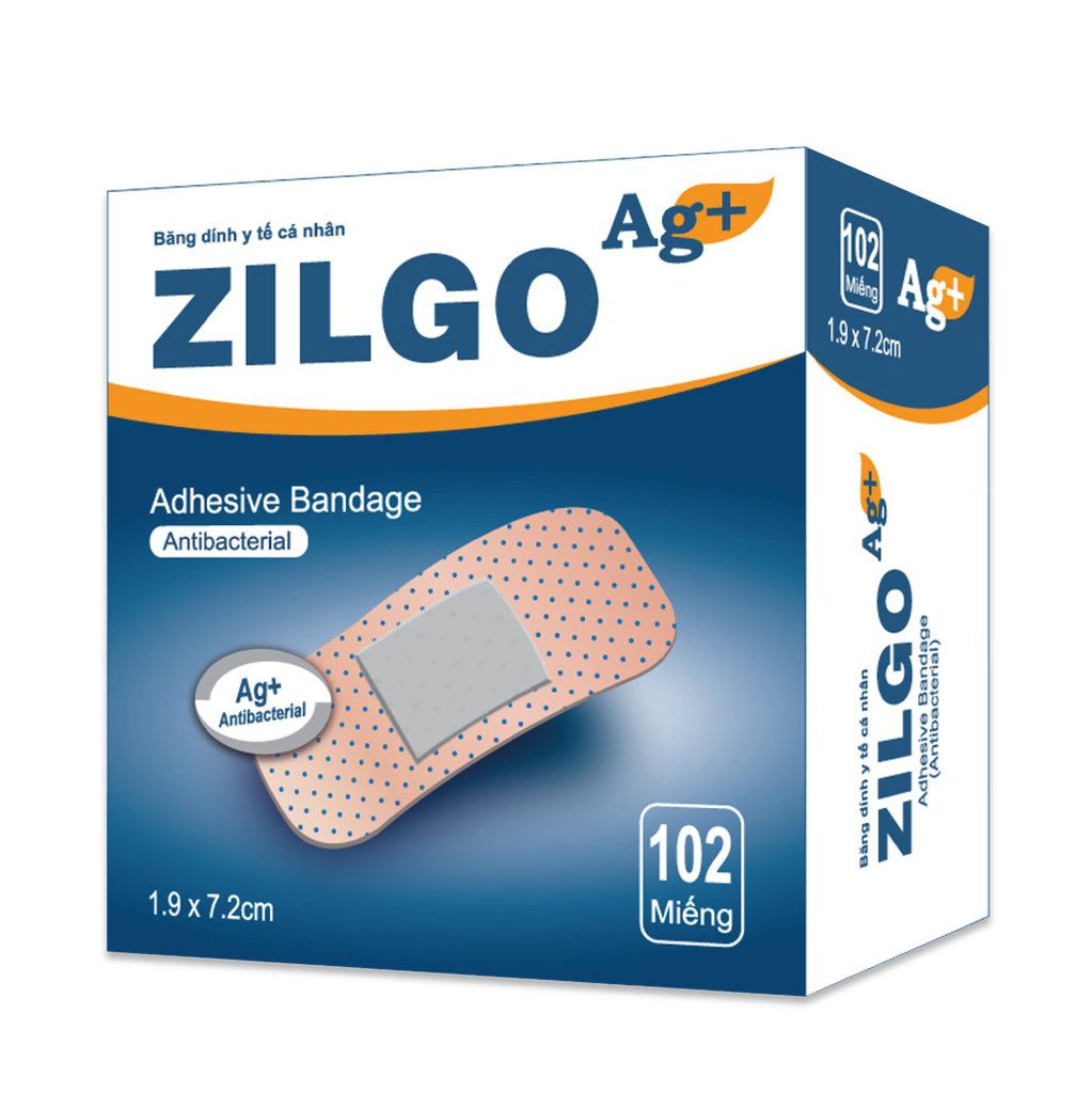 Zilgo Ag+ Antibacterial 1.9 x 7.2cm (H/102 miếng)