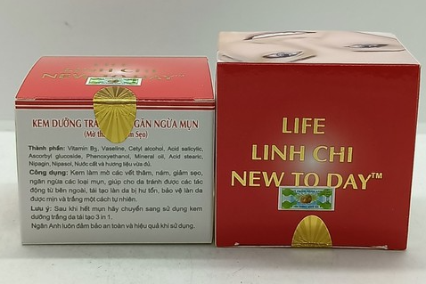 Life Linh Chi New To Day Kem Dưỡng Trắng Da Ngăn Ngừa Mụn (Lọ/12g)