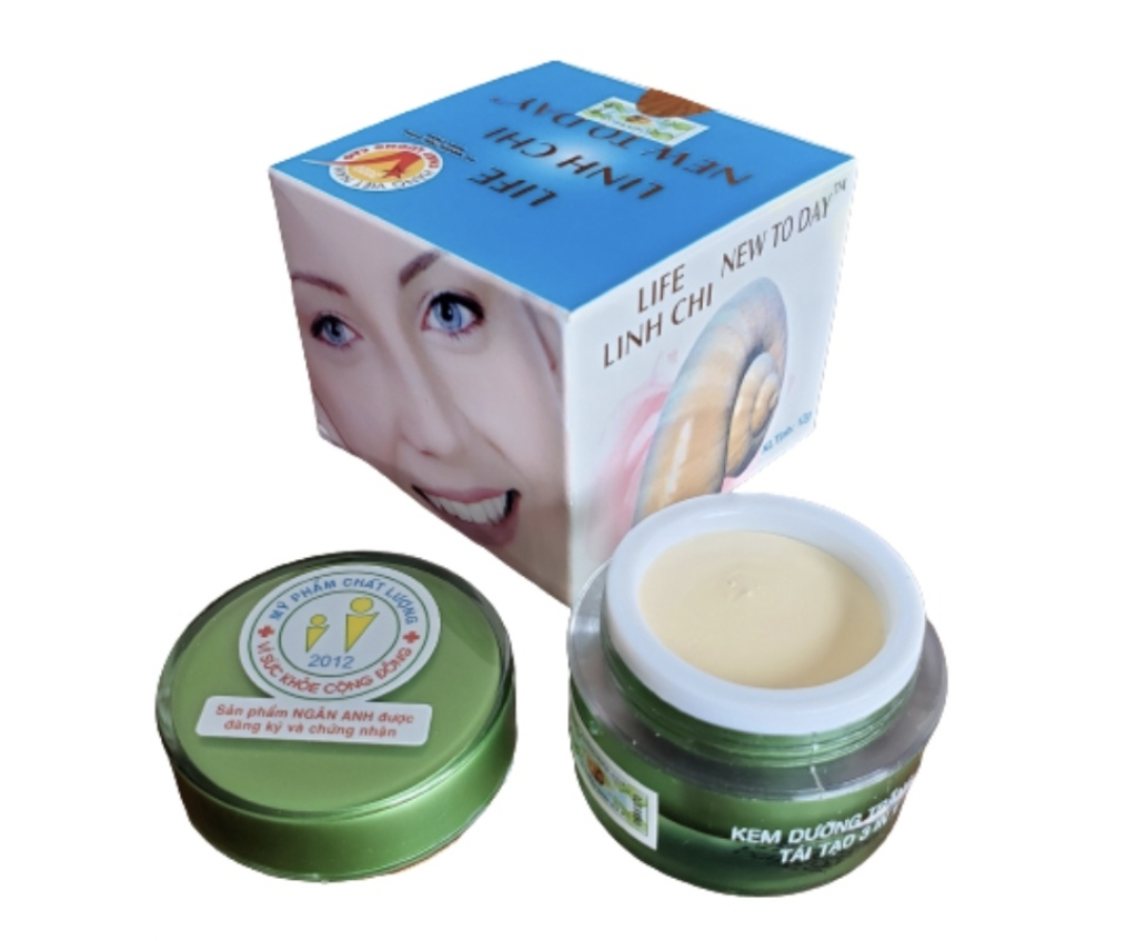 Life Linh Chi New To Day Kem Dưỡng Trắng Da Tái Tạo (Lọ/12g) Xanh Dương