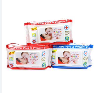 Khăn Ướt Baby Wipes Aloe Vera & Vitamin E Thiên Phúc (Gói/100c)
