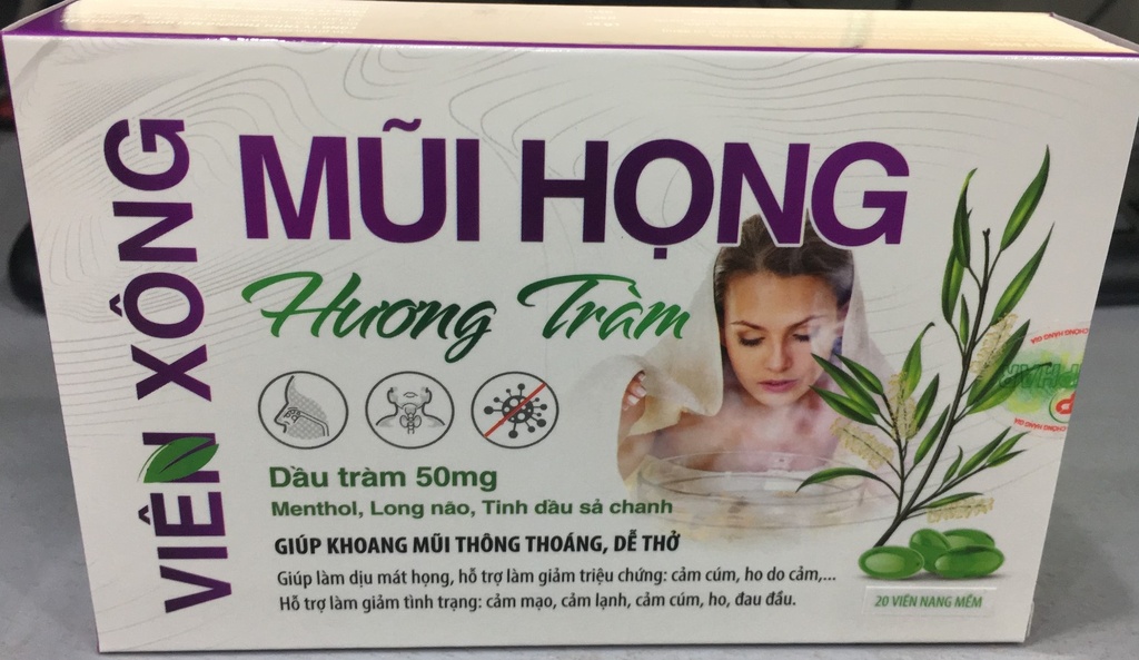 Viên xông mũi họng hương tràm tím Tradiphar (H/20v) Date 02/2025