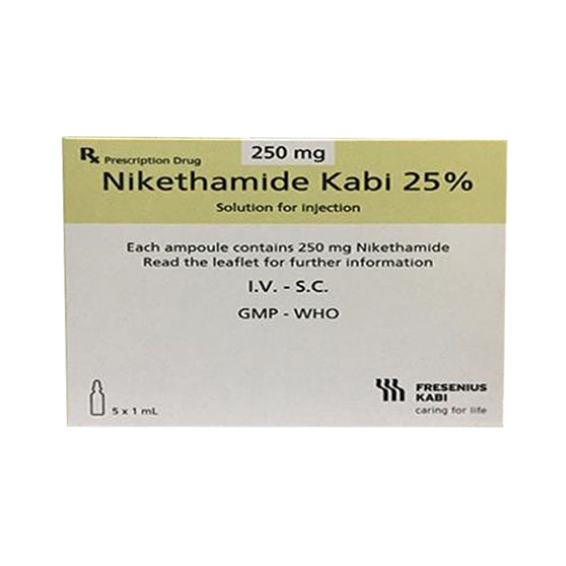 Nikethamide Kabi 25% tiêm 250mg (H/5o/1ml)