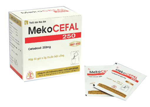 Mekocefal 250 Cefadroxil 250mg Mekophar (H/30gói/2g)