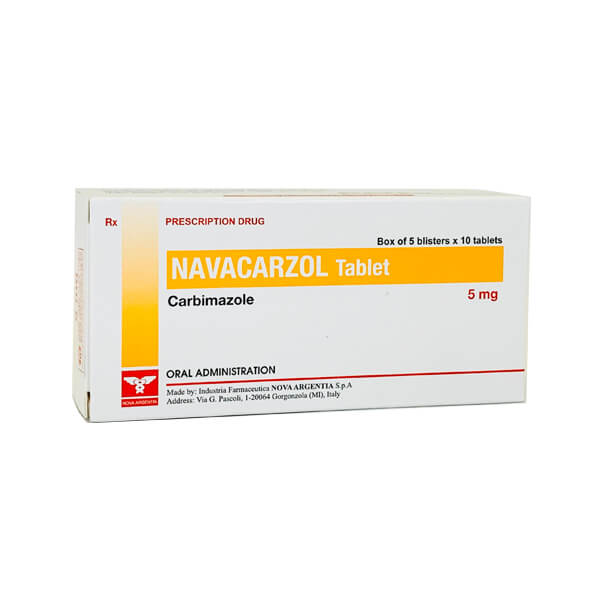  Navacarzol carbimazole 5mg Ý (H/50v) date 06/2024