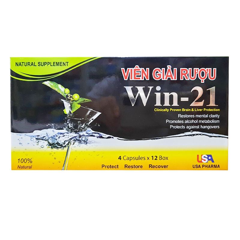 Viên giải rượu Win 21 USA Pharma (H/12h/4v)