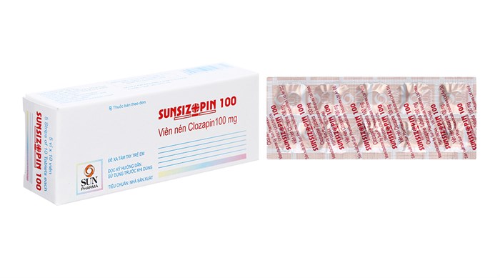 Sunsizopin clozapin 100mg Sunpharma (H/50v)