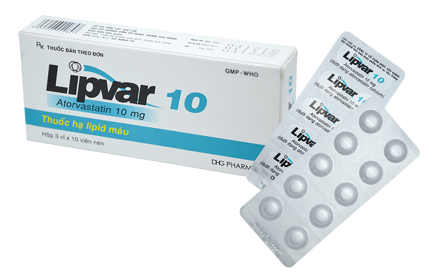 Lipvar Atorvastatin 10mg DHG (H/30v)