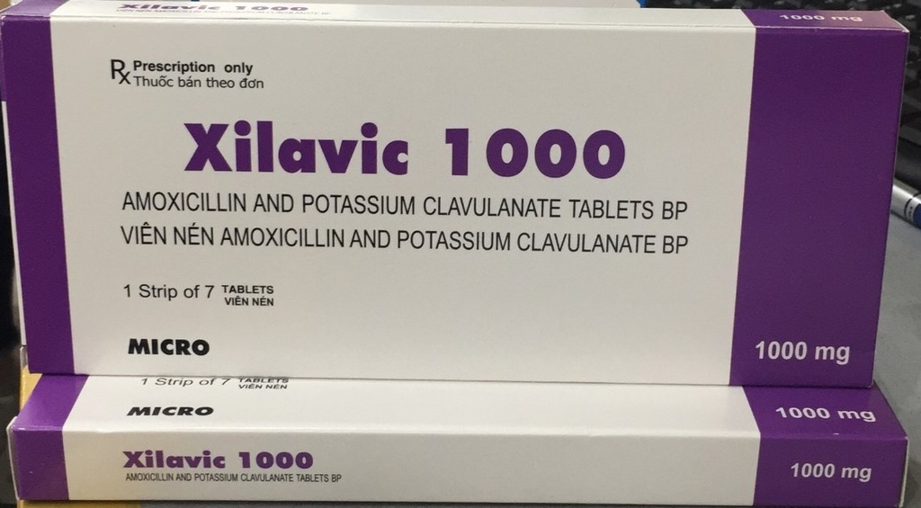 [T06404] Xilavic Amoxicillin 1000 mg Ấn Độ (H/7v)