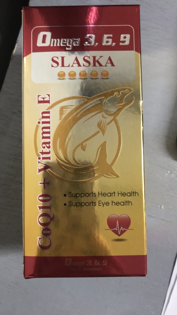 [T06542] Slaska omega 3 6 9 CoQ10+Vitamin E Akopha (Lọ/100v) vàng đỏ