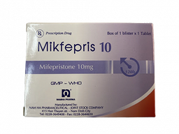 [T06561] Mifepristone 10mg tránh thai khẩn cấp 120h Nam Hà (Cọc 10h/1v)