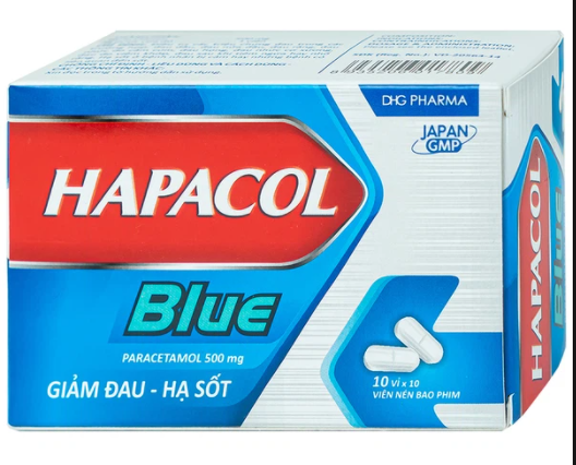 [T06564] Hapacol Blue 500mg DHG Hậu Giang (H/100v)