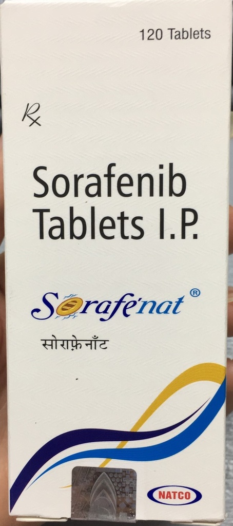 [T06595] Sorafenib tablets I.P 200mg Ấn Độ (Lọ 120v)