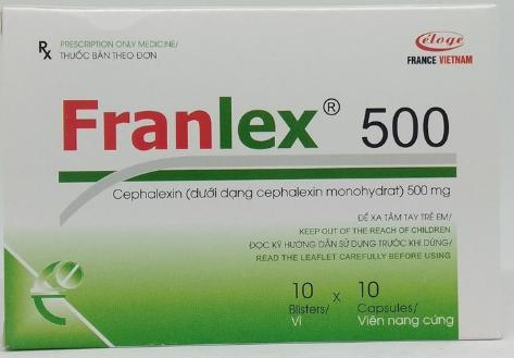 [T06621] Franlex 500 cephalexin 500mg ÉLOGE France VN (H/100v)